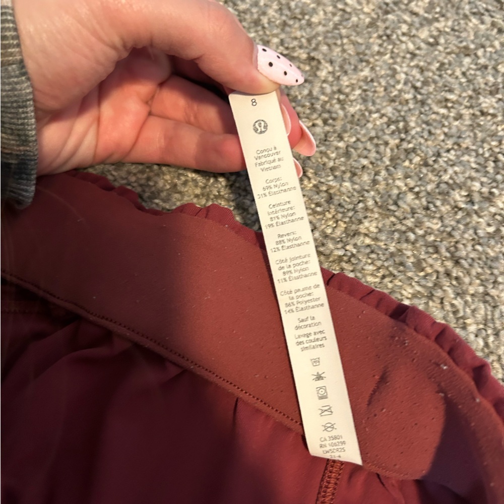 Lululemon stretch high rise jogger 7/8 length Mulled Wine size 8 - Picture 5 of 7